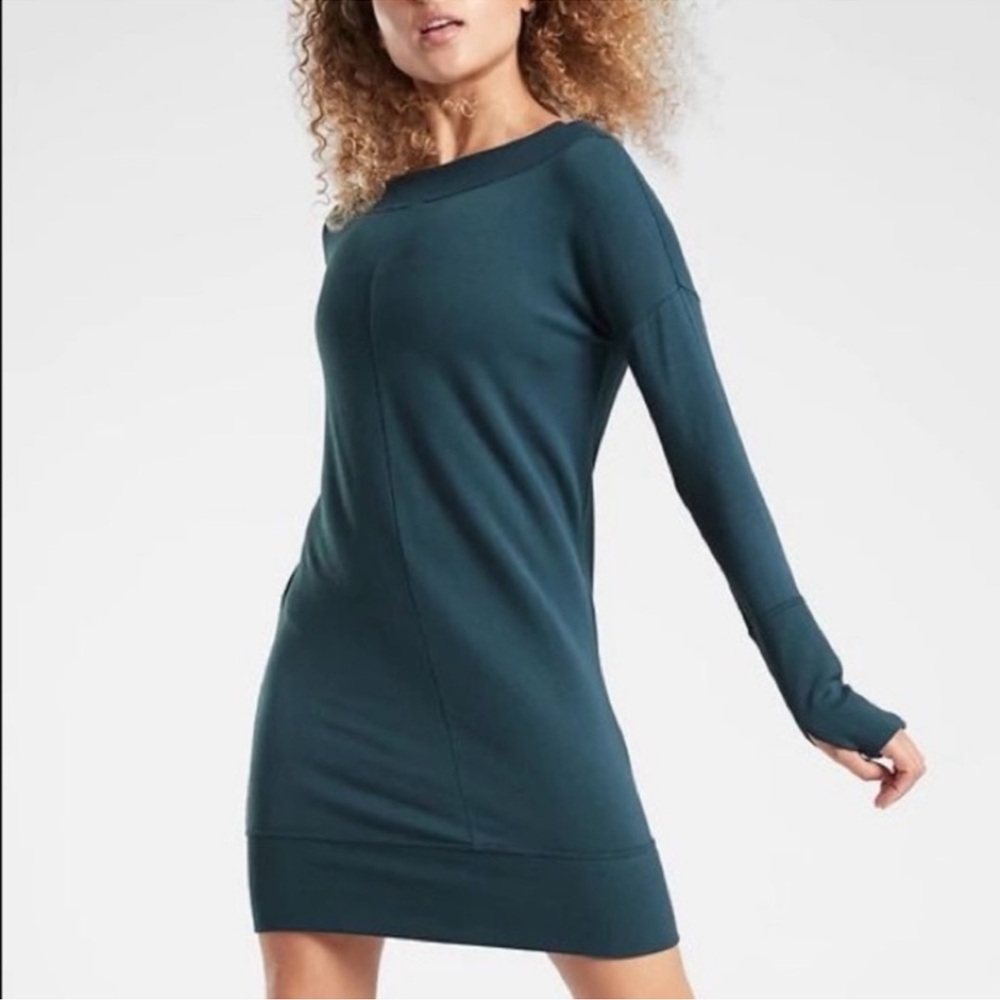 Athleta Teal Studio Barre Dress
